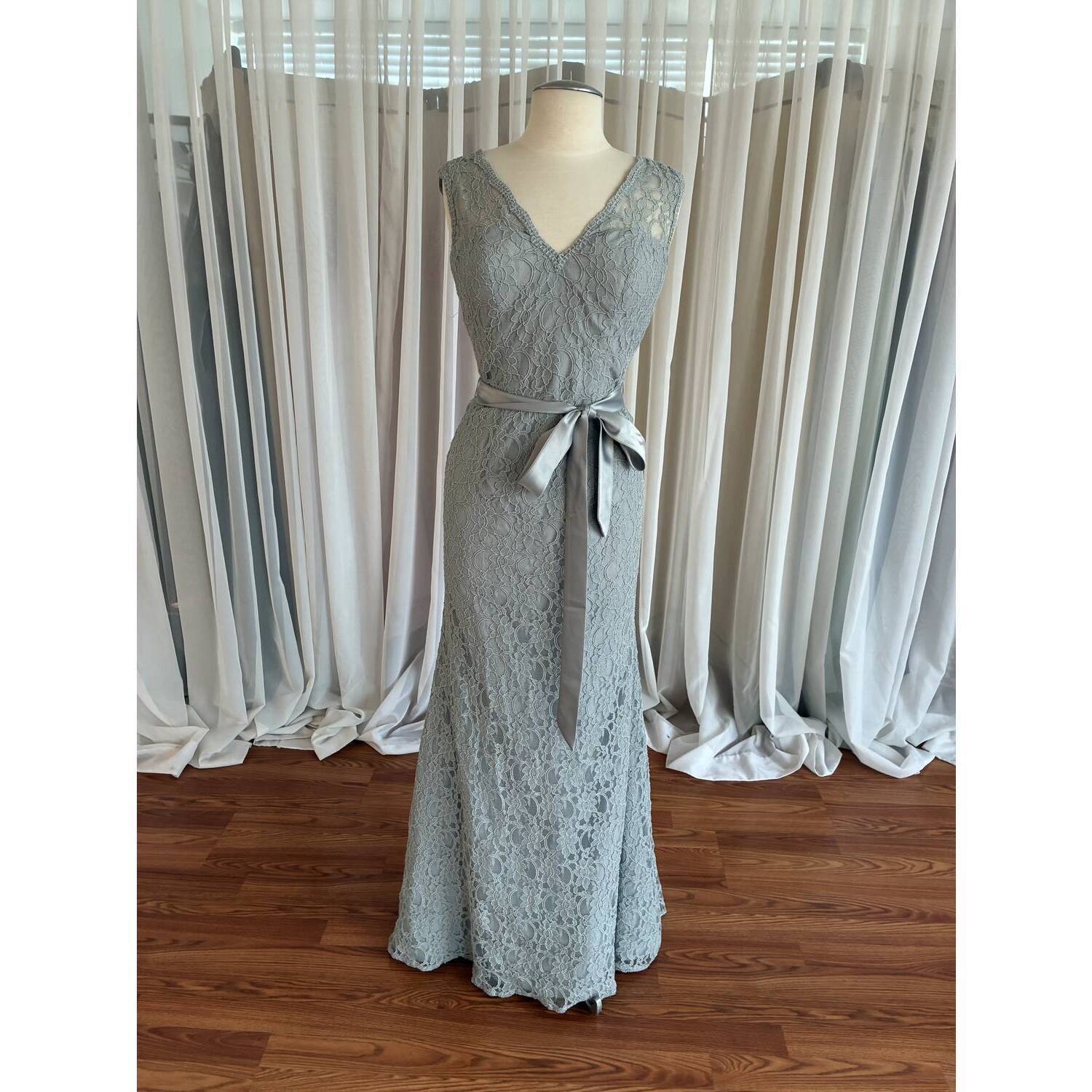 New Morilee Women's Lace Affairs Dress In Silver
